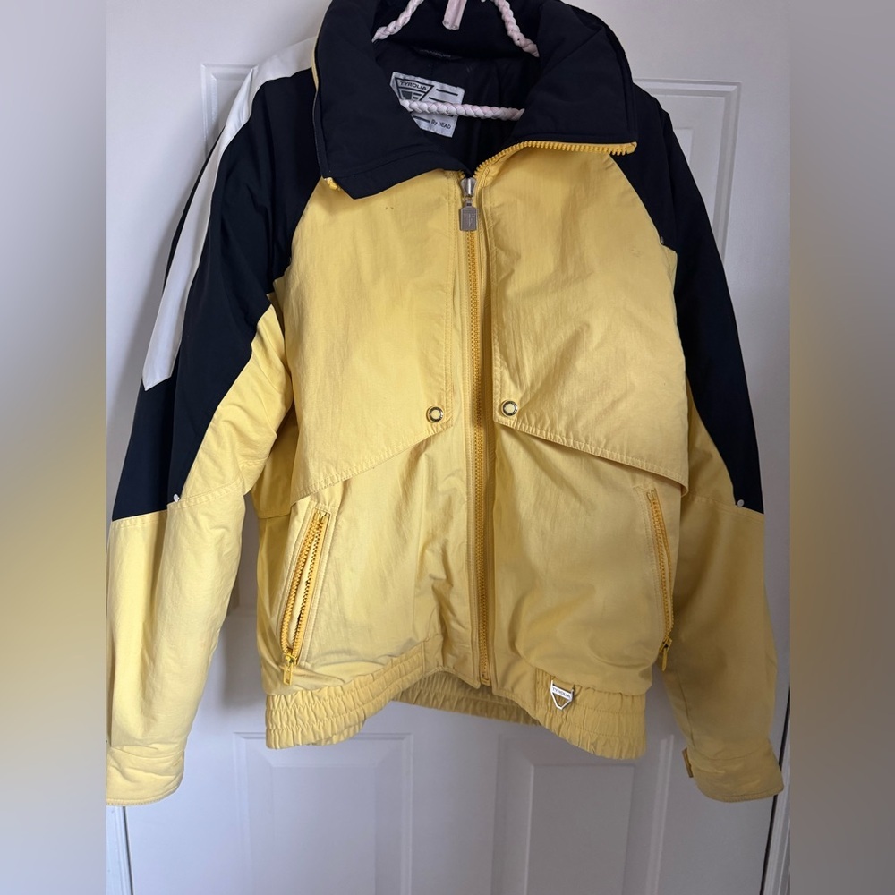 Vintage TYROLIA Black and Yellow ski jacket-SZ. XL